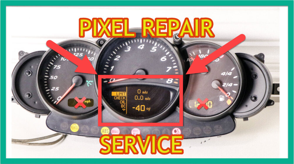 Porsche 911 (996.2) Boxter (986.2) Instrument Cluster LCD Display Pixel Repair Service