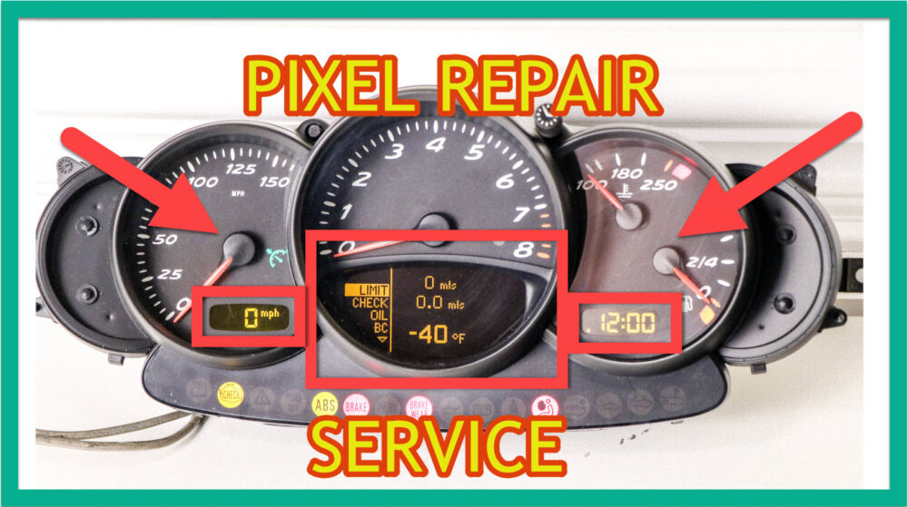 Porsche 911 (996.2) Boxter (986.2) Instrument Cluster LCD Display Pixel Repair Service