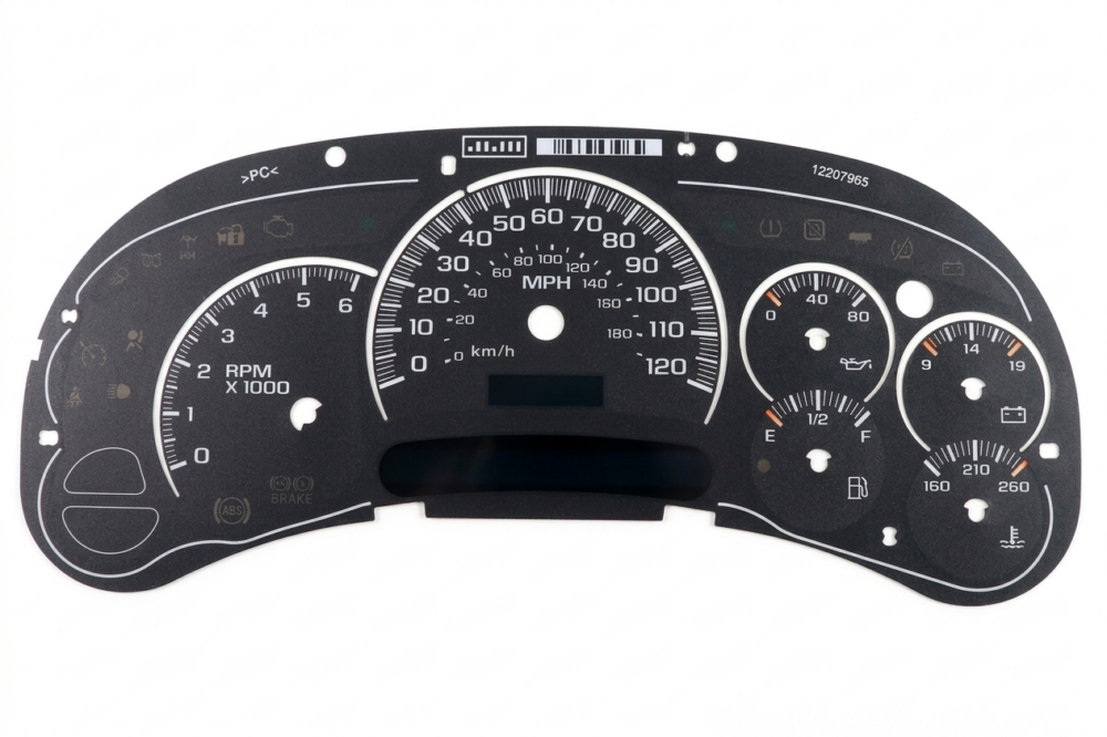 03-05 Chevrolet & GMC Standard 6-gauge overlay