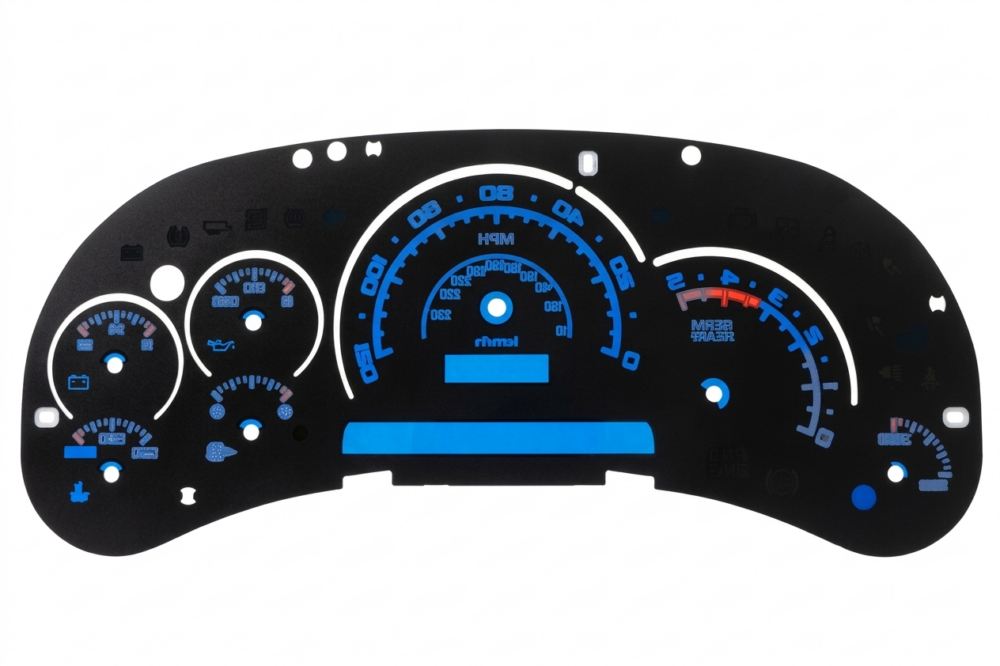 03-05 Chevrolet Silverado & GMC Sierra Duramax Diesel Escalade-style 7-gauge overlay
