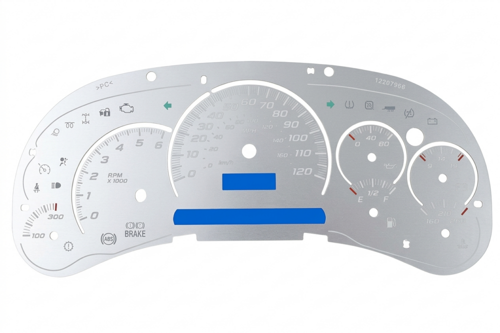 stainless imitation look overlay