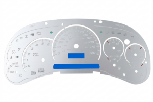 stainless imitation look overlay