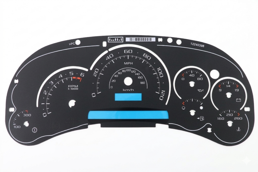 03-05 Chevrolet Silverado & GMC Sierra 7-gauge overlay Escalade style LED compatible