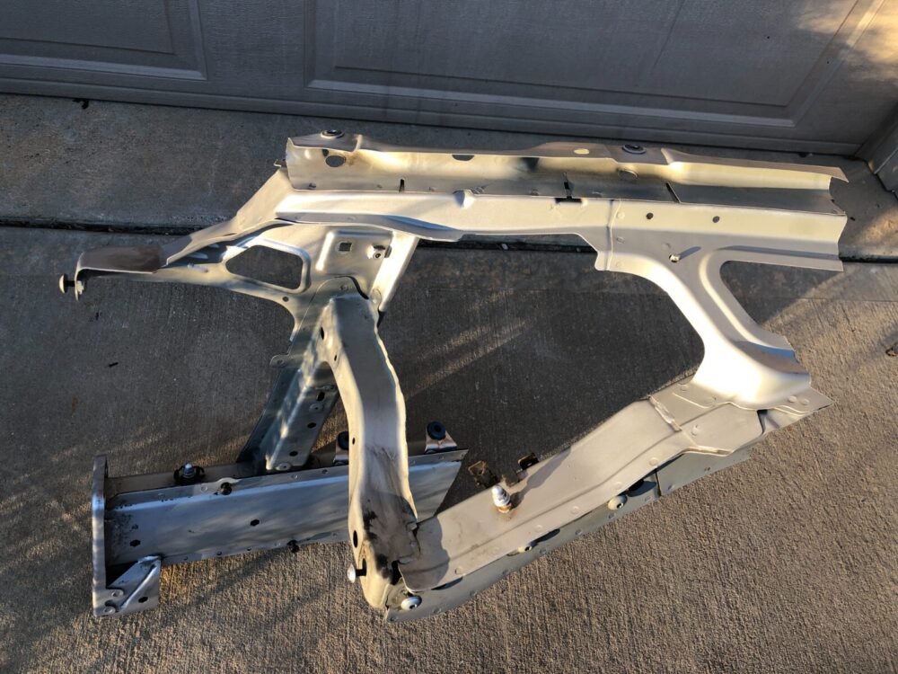 2011-2014 Porsche Cayenne S Left Driver Side Front Frame Rail Apron Clip Cut OEM