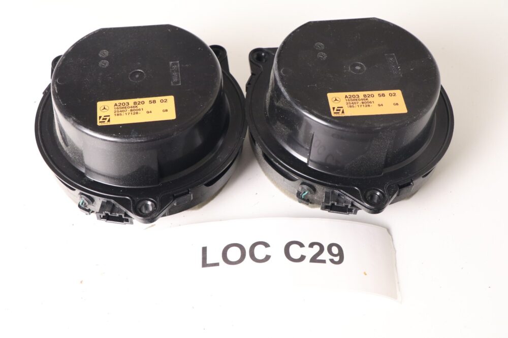 03-09 Mercedes W209 Clk550 Clk350 Door Audio Sound Speaker Set Of 2 Pc Harman