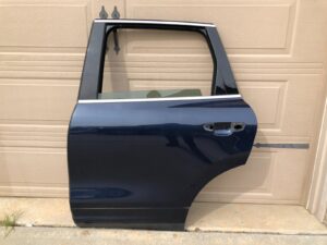 11-18 Porsche Cayenne Left Rear Door W/ Glass OEM Blue