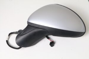11 - 14 Porsche Cayenne Door Mirror Left Driver Side Silver Blind Spot Power OEM