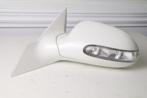 04-09 Mercedes W209 Driver Left Side View Door Power Mirror Housing White C960