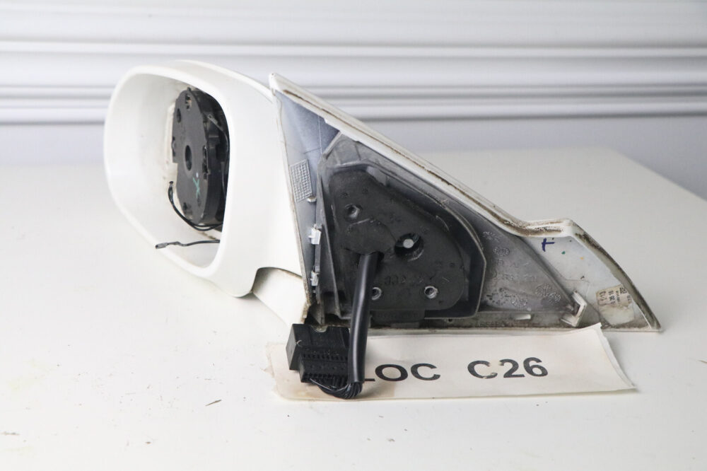 57-2976.jpg 04-09 Mercedes W209 Driver Left Side View Door Power Mirror Housing White C960