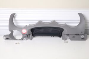11-18 Porsche Cayenne 958 Turbo Lower Instrumental Cluster Cover Trim Gray OEM