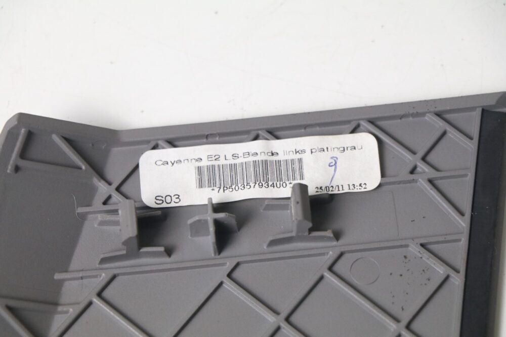 57-883.jpg 11-18 Porsche Cayenne Dash Dashboard Left Side Lh Speaker Grille Cover Gray OEM