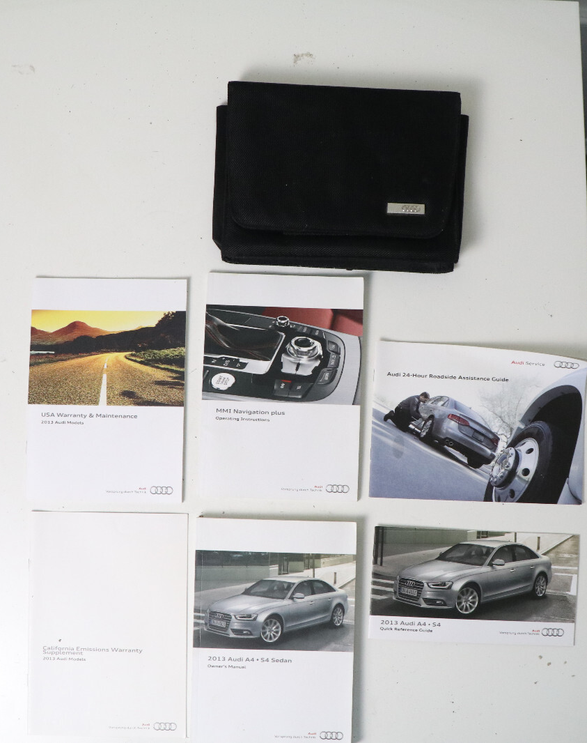 2013 Audi B8 B8.5 A4 S4 Sedan Owners Manual Case Wallet Handbook Folder