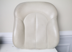 57-18.png 03-05 W209 Mercedes Clk320 Front Right Side Upper Seat Back Cushion Beige OEM