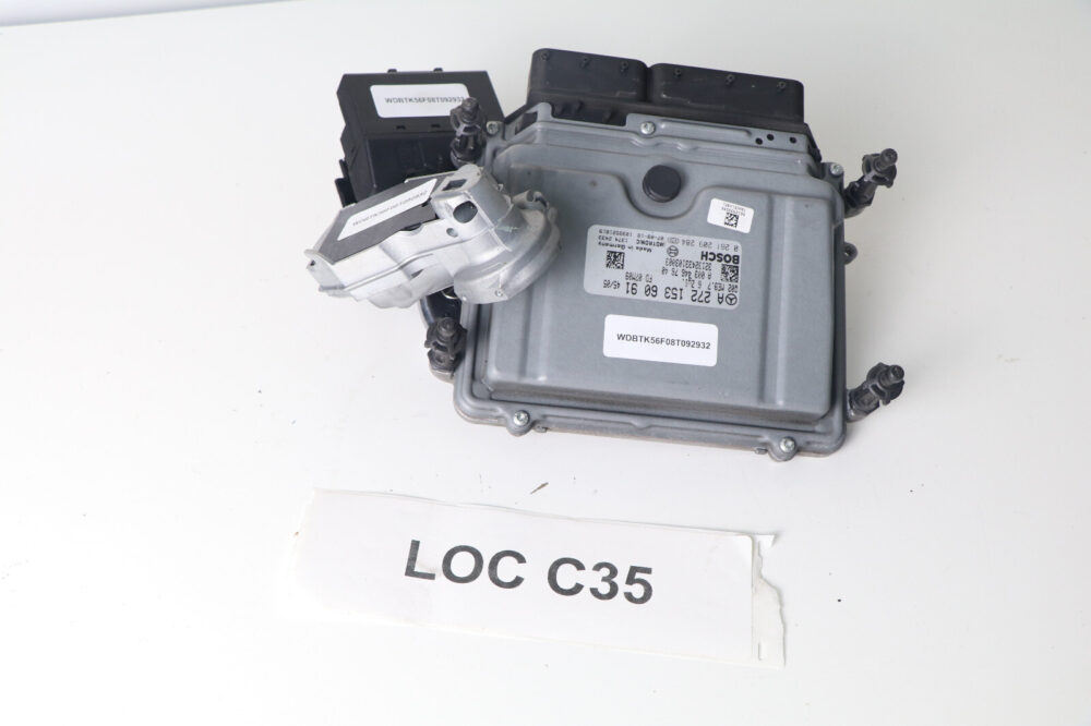 57-233.jpg Mercedes W209 Clk350 ECU ECM Engine Computer Eis Ignition Lock Switch Key Set #8
