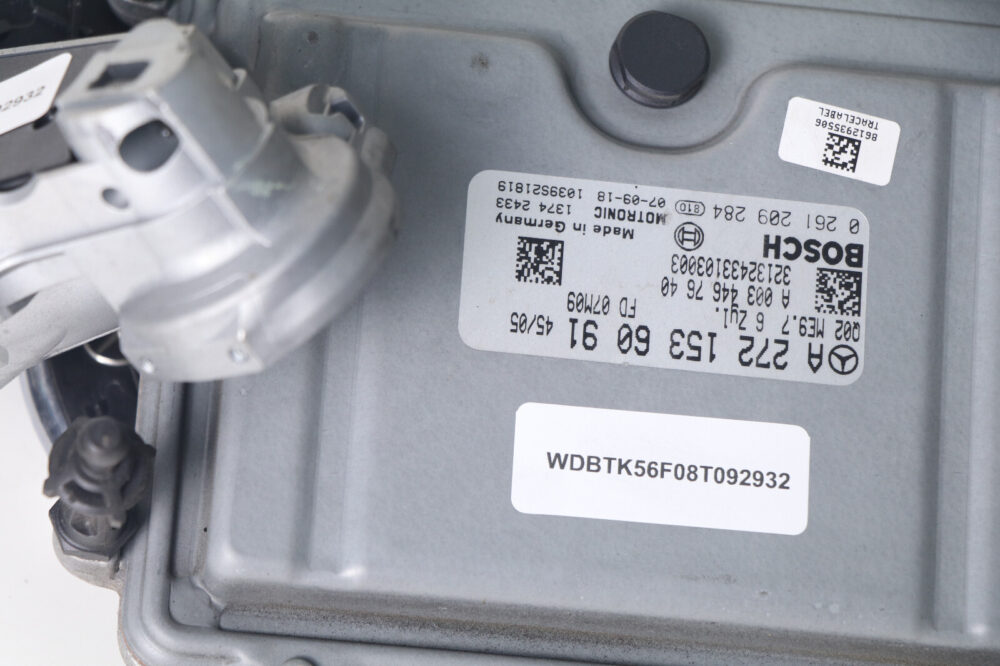 57-234.jpg Mercedes W209 Clk350 ECU ECM Engine Computer Eis Ignition Lock Switch Key Set #8