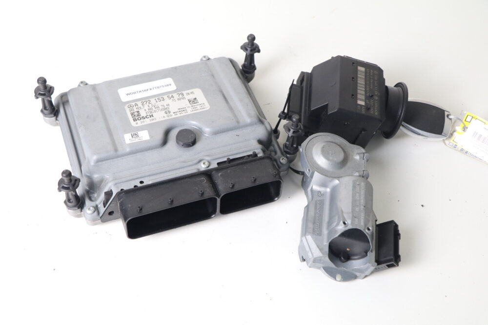57-285.jpg Mercedes W209 Clk350 ECU ECM Engine Computer Eis Ignition Lock Switch Key Set #5