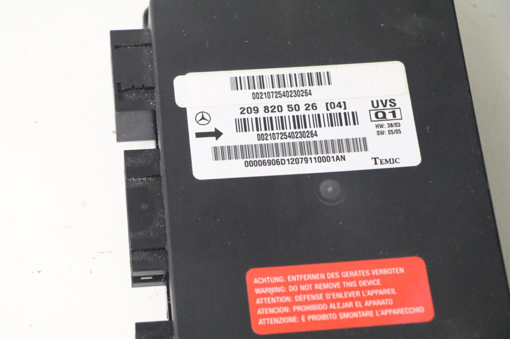 05-09 Mercedes W209 Clk320 Clk500 Clk550 Roof Top Control Module Computer OEM #6