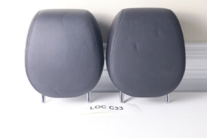 03 -10 Porsche Cayenne Front Left Right Driver Passenger Black Headrest OEM
