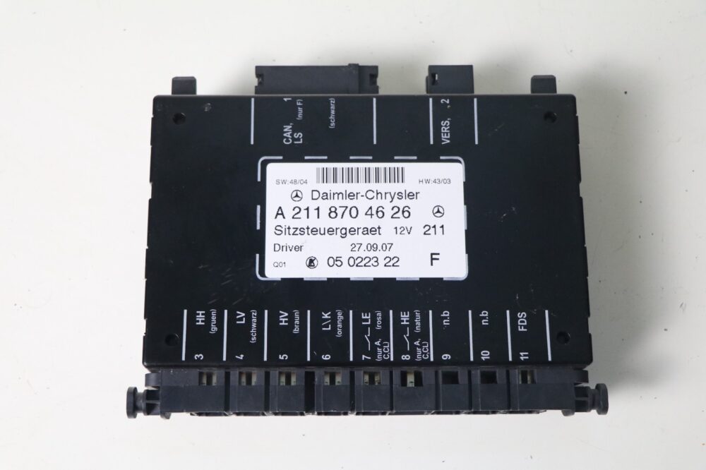 57-38.jpg Mercedes W209 W211 W203 Driver Power Seat Memory Module OEM A2118704626